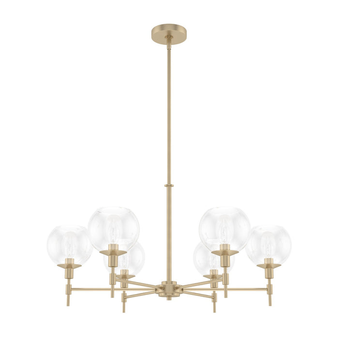 Hunter 19743 Six Light Chandelier, Alturas Gold
