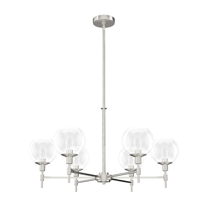 Hunter 19744 Six Light Chandelier, Brushed Nickel