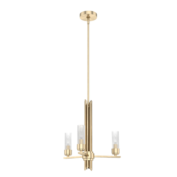 Hunter 19781 Three Light Chandelier, Alturas Gold