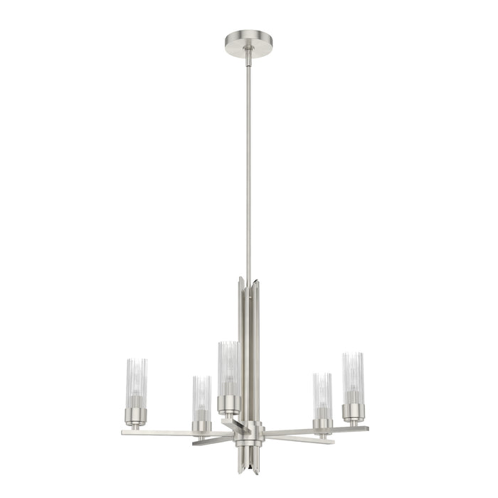 Hunter 19784 Five Light Chandelier, Brushed Nickel