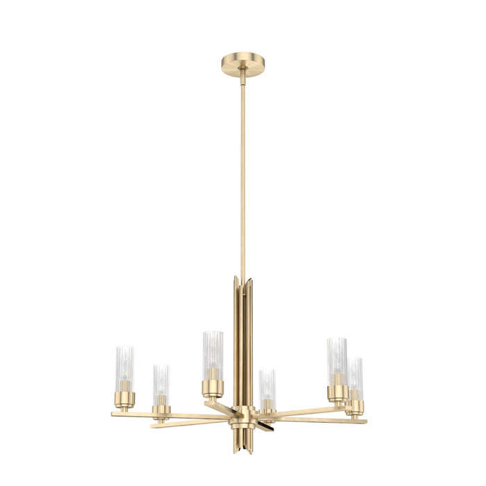 Hunter 19785 Six Light Chandelier, Alturas Gold