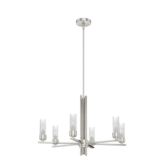 Hunter 19786 Six Light Chandelier, Brushed Nickel
