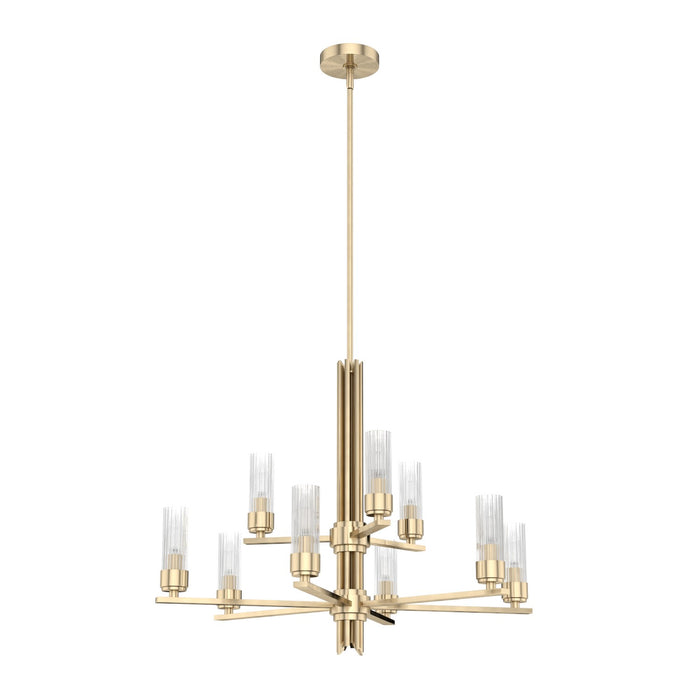 Hunter 19787 Nine Light Chandelier, Alturas Gold