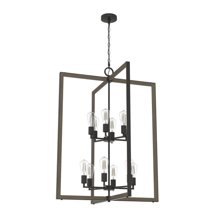Hunter 19860 12 Light Foyer Pendant, Noble Bronze