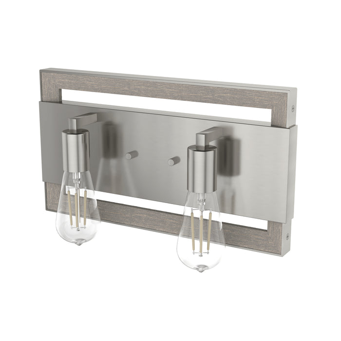 Hunter 19861 Two Light Vanity, Brushed Nickel