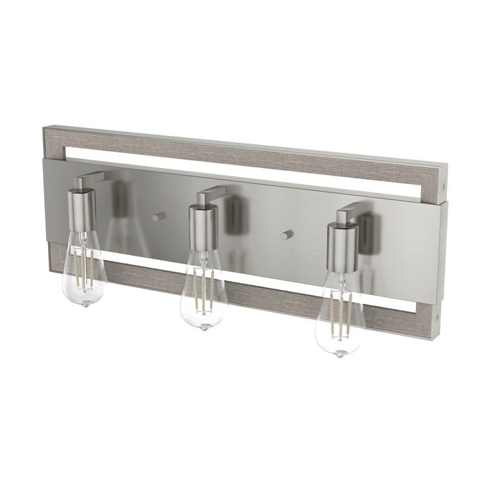 Hunter 19863 Three Light Vanity, Brushed Nickel