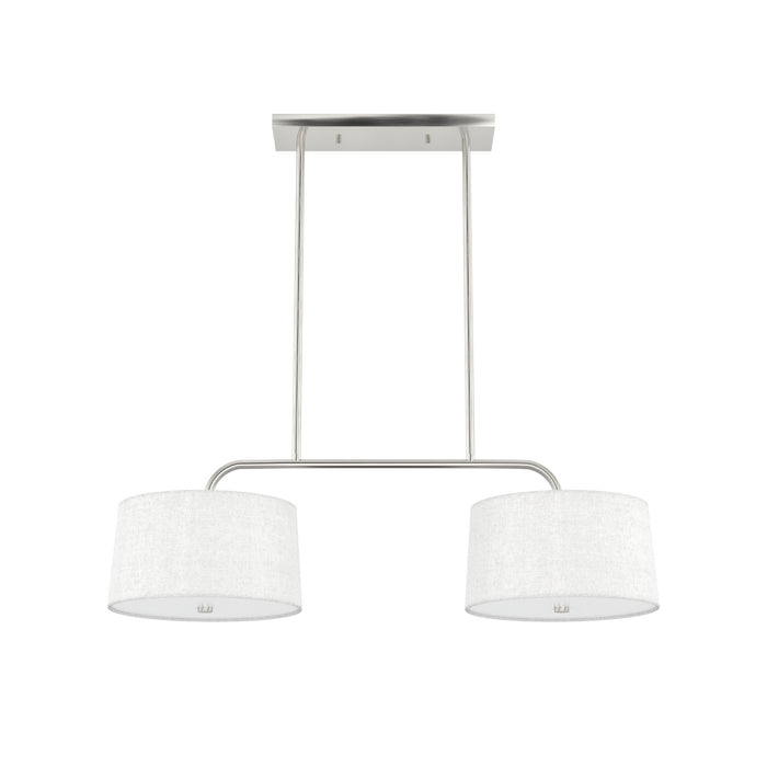 Hunter 19892 Four Light Linear Chandelier, Brushed Nickel