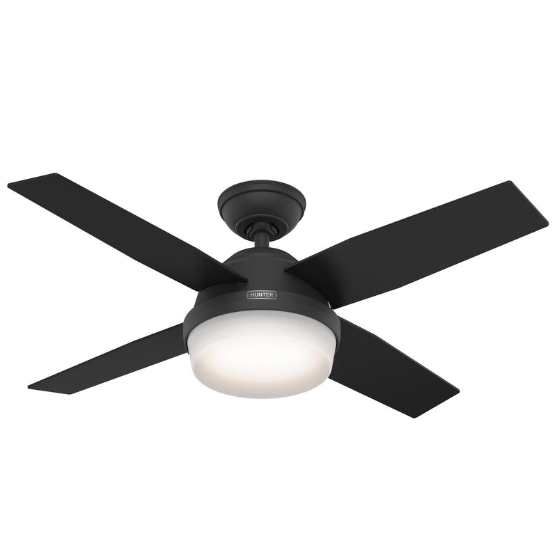 Hunter 52391 44" Ceiling Fan, Matte Black