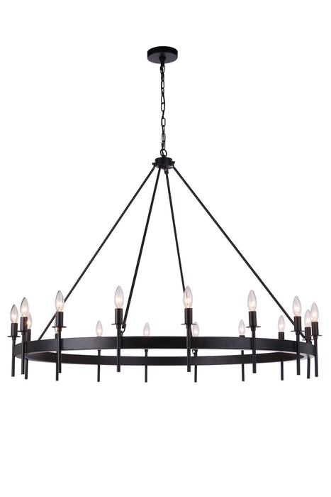 Craftmade 54316-FB 16 Light Chandelier, Flat Black