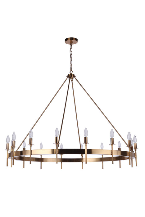 Craftmade 54316-SB 16 Light Chandelier, Satin Brass