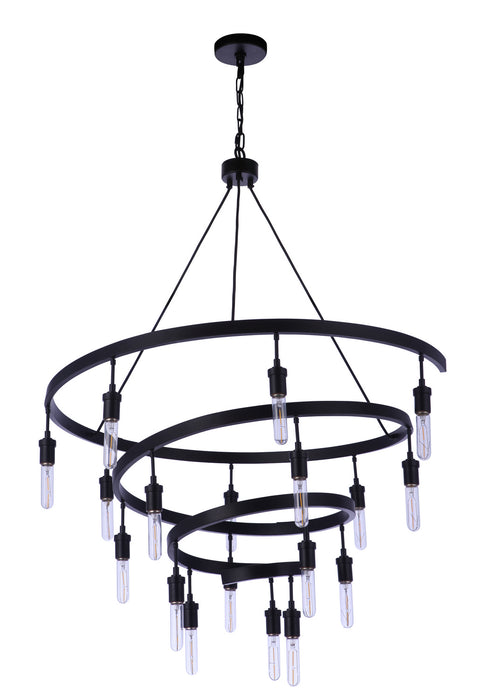 Craftmade 55418-FB 18 Light Chandelier, Flat Black