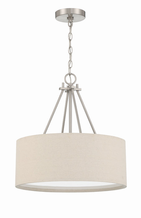 Craftmade 56593-BNK Three Light Pendant, Brushed Polished Nickel
