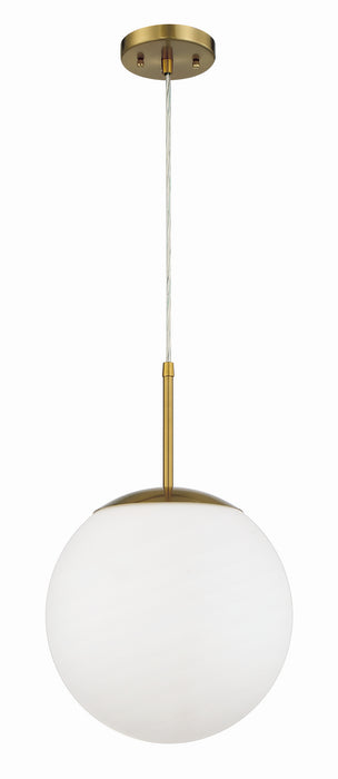 Craftmade 56892-SB-WG One Light Pendant, Satin Brass
