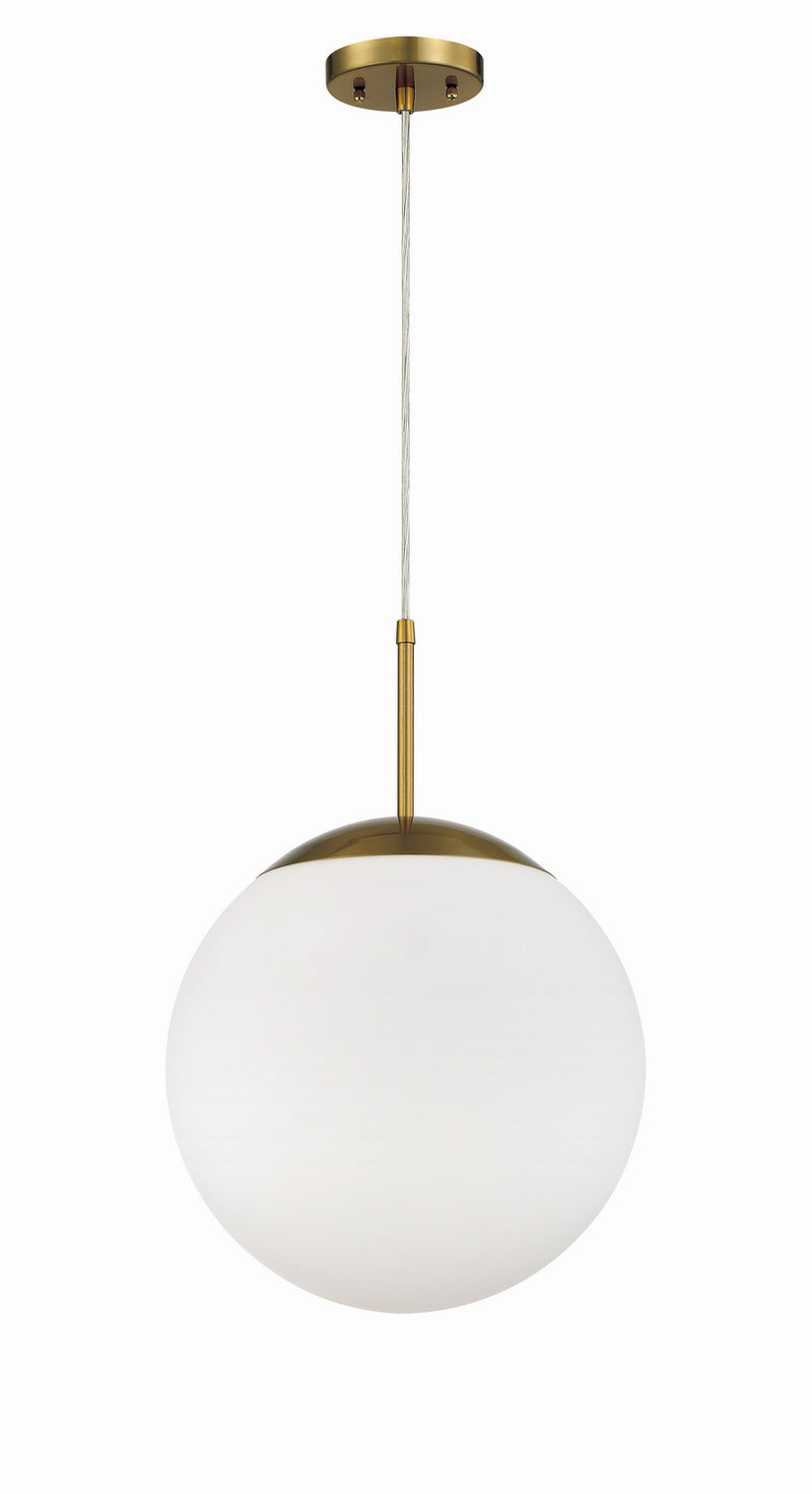 Craftmade 56893-SB-WG One Light Pendant, Satin Brass