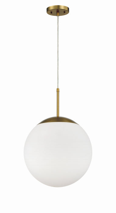 Craftmade 56893-SB-WG One Light Pendant, Satin Brass