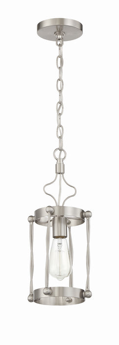 Craftmade 57091-BNK One Light Mini Pendant, Brushed Polished Nickel