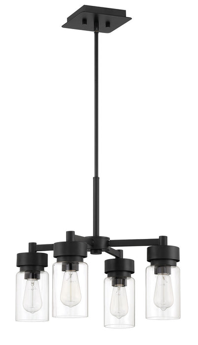 Craftmade 57124-MN Four Light Outdoor Chandelier, Midnight