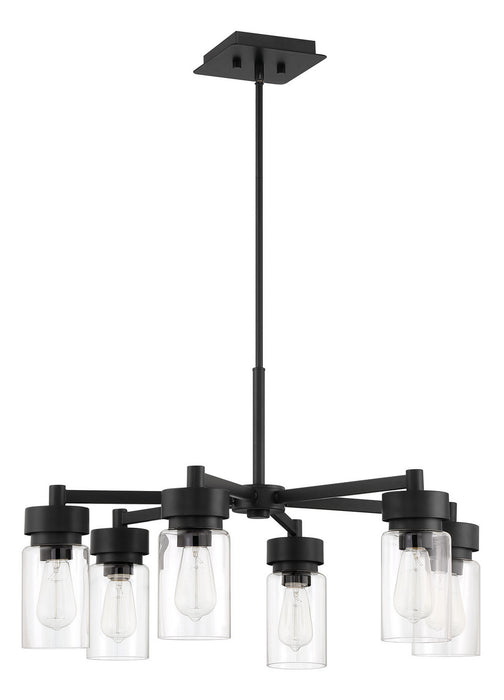 Craftmade 57126-MN Six Light Outdoor Chandelier, Midnight