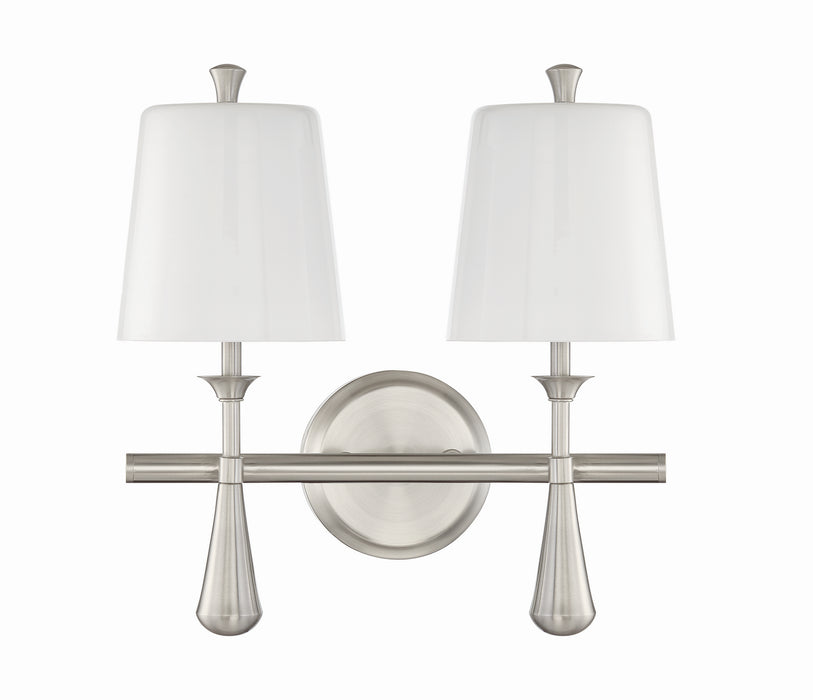 Craftmade 57402-BNK Two Light Vanity, Brushed Polished Nickel