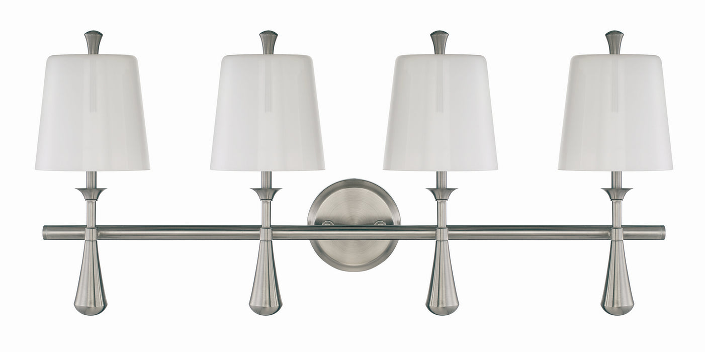 Craftmade 57404-BNK Four Light Vanity, Brushed Polished Nickel