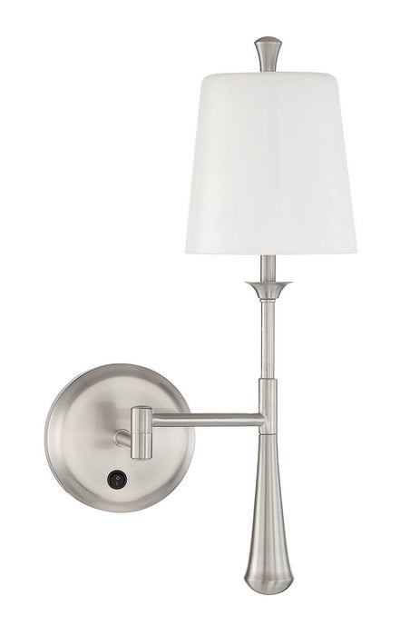Craftmade 57461SA-BNK One Light Wall Sconce, Brushed Polished Nickel