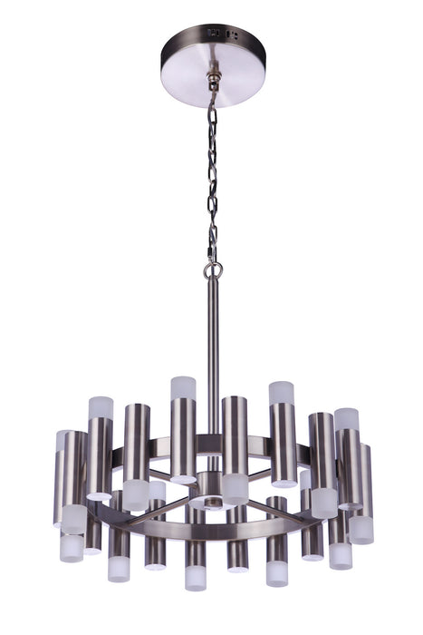 Craftmade 57520-BNK-LED LED Chandelier, Brushed Polished Nickel