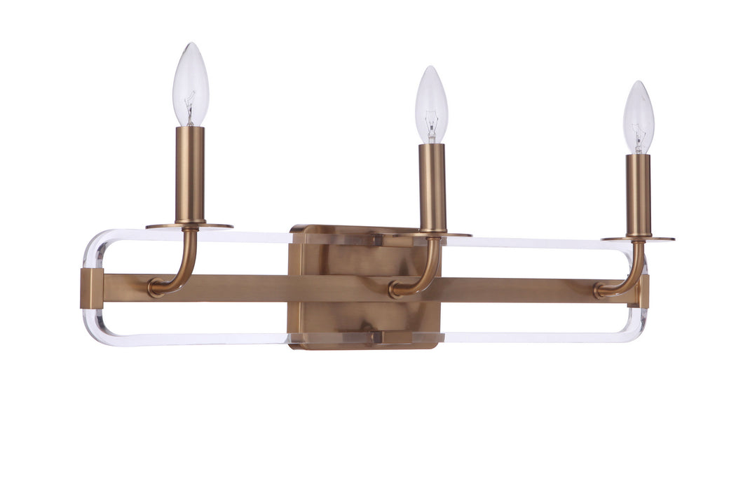 Craftmade 57703-SB Three Light Vanity, Satin Brass