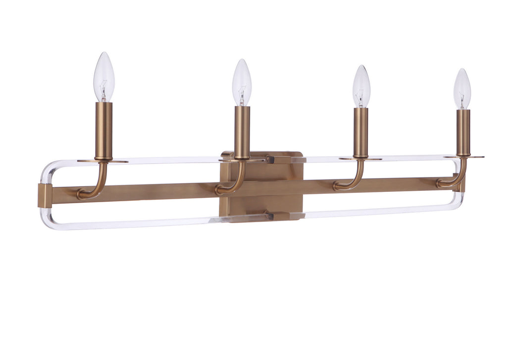 Craftmade 57704-SB Four Light Vanity, Satin Brass