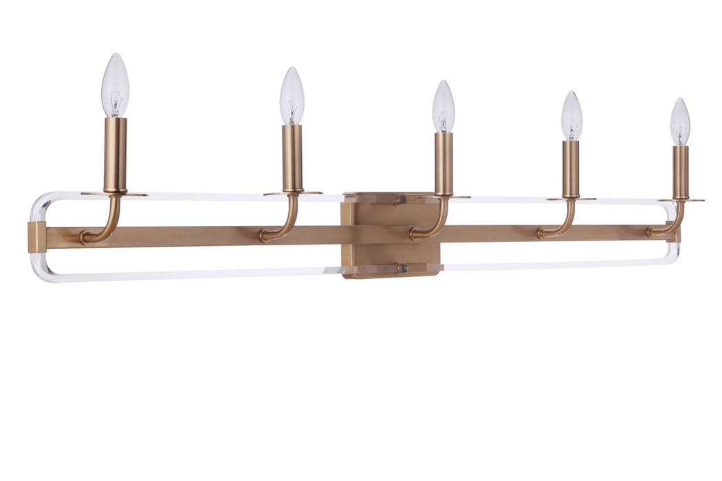 Craftmade 57705-SB Five Light Vanity, Satin Brass
