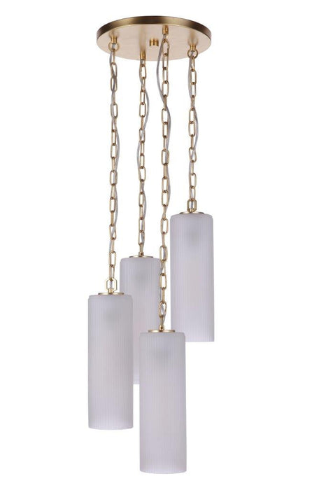 Craftmade 57994-SNG Four Light Pendant, Sunset Gold