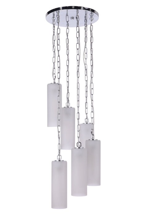 Craftmade 57996-CH Six Light Pendant, Chrome