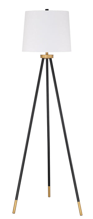 Craftmade 86267 One Light Floor Lamp, Painted Black/Painted Gold