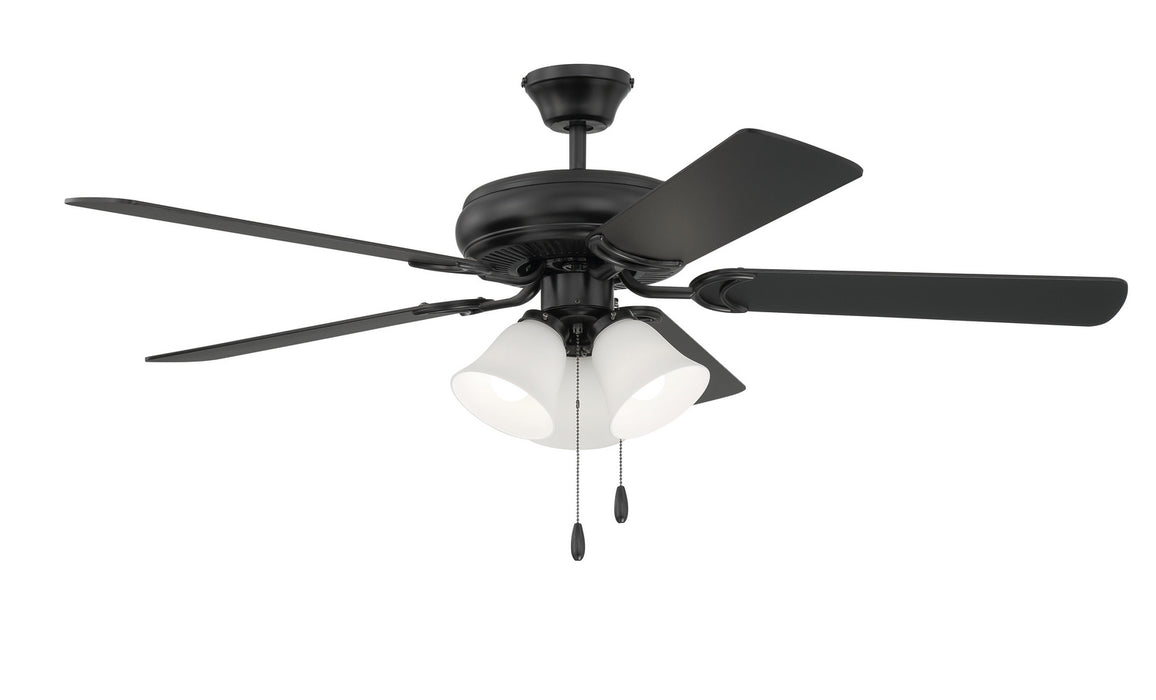 Craftmade DCF52FB5C3W 52"Ceiling Fan, Flat Black