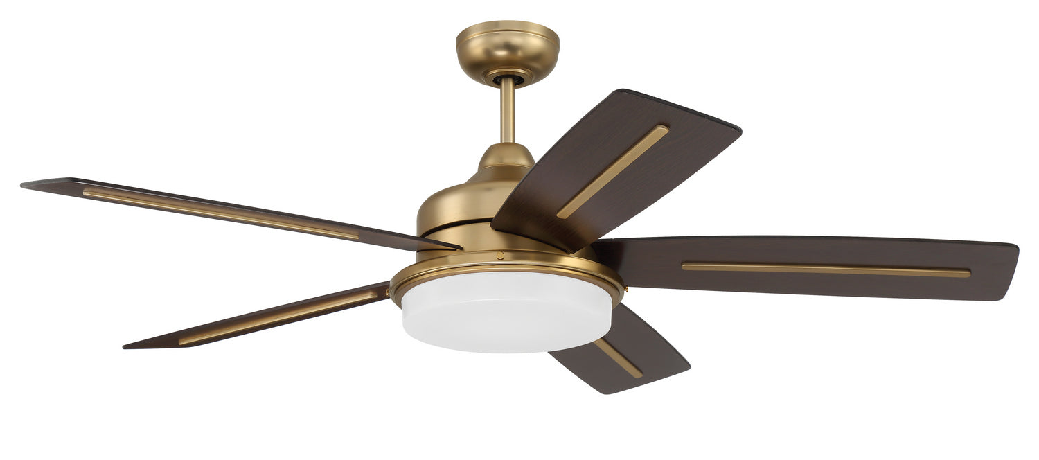 Craftmade DRW54SB5 54"Ceiling Fan, Satin Brass