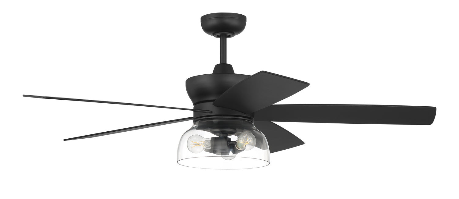 Craftmade GBN52FB5 52"Ceiling Fan, Flat Black