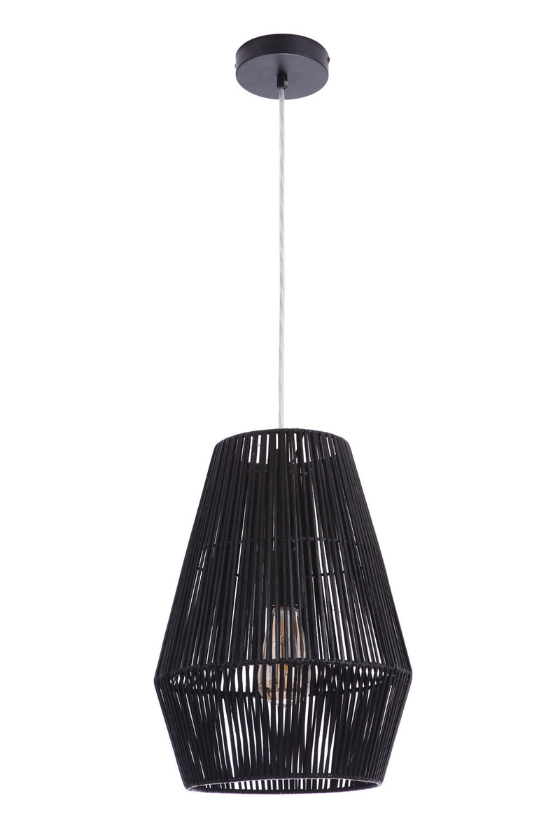 Craftmade P2009-FB One Light Pendant, Flat Black
