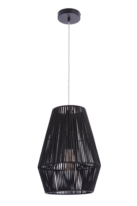 Craftmade P2009-FB One Light Pendant, Flat Black