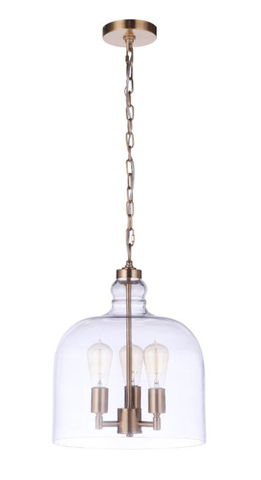 Craftmade P975SB3 Three Light Pendant, Satin Brass