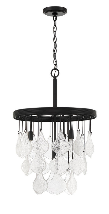 Craftmade P980FB4 Four Light Pendant, Flat Black