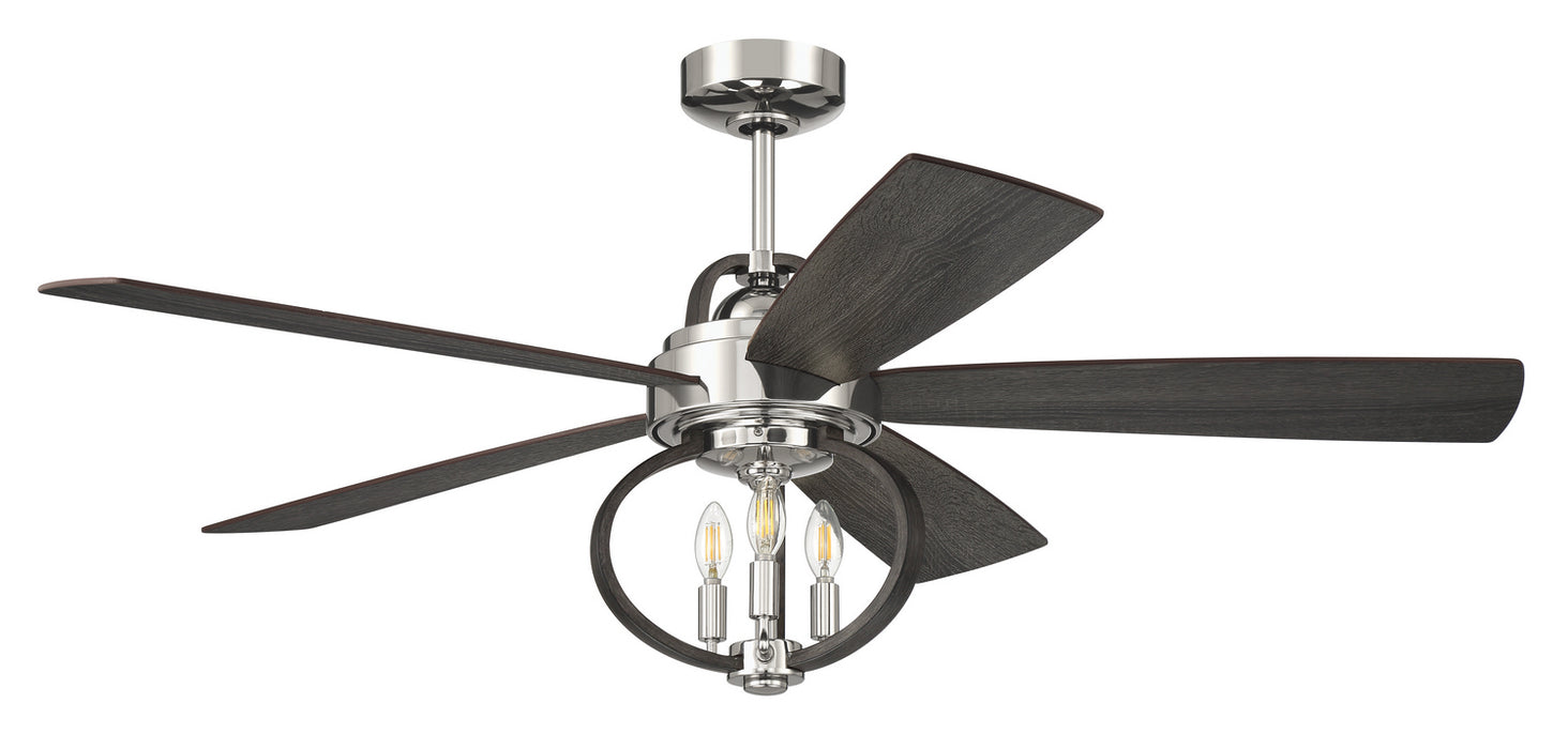 Craftmade RSE52PLN5 52"Ceiling Fan, Polished Nickel