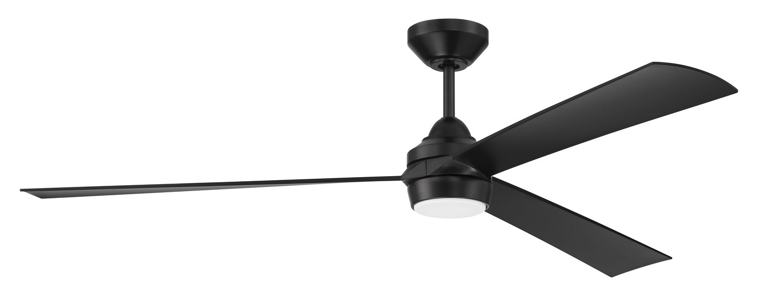 Craftmade STL60FB3 60"Ceiling Fan, Flat Black