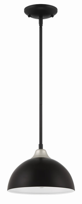 Craftmade ZA4911-MNSA One Light Outdoor Pendant, Midnight/Satin Aluminum