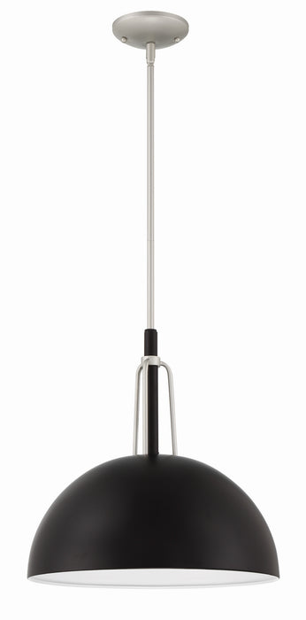 Craftmade ZA4921-MNSA One Light Outdoor Pendant, Midnight/Satin Aluminum