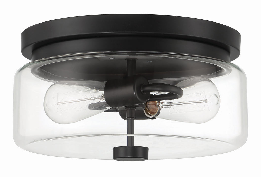 Craftmade ZA5337-MN Two Light Outdoor Flushmount, Midnight