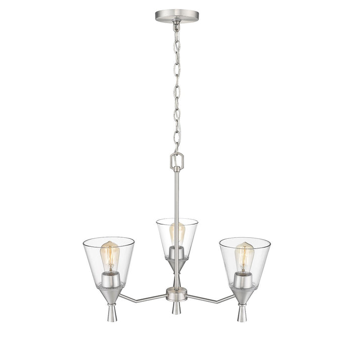 Millennium 412003-BN Three Light Chandelier, Brushed Nickel