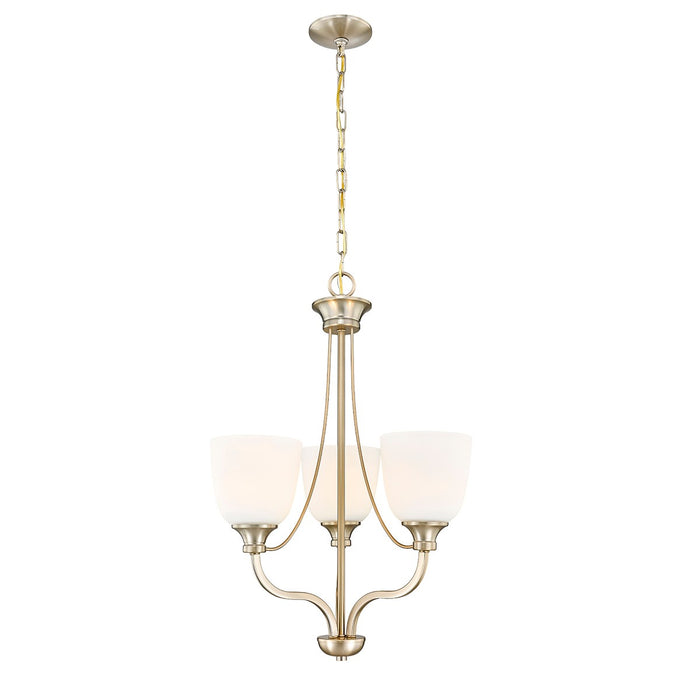 Millennium 492003-MG Three Light Chandelier, Modern Gold
