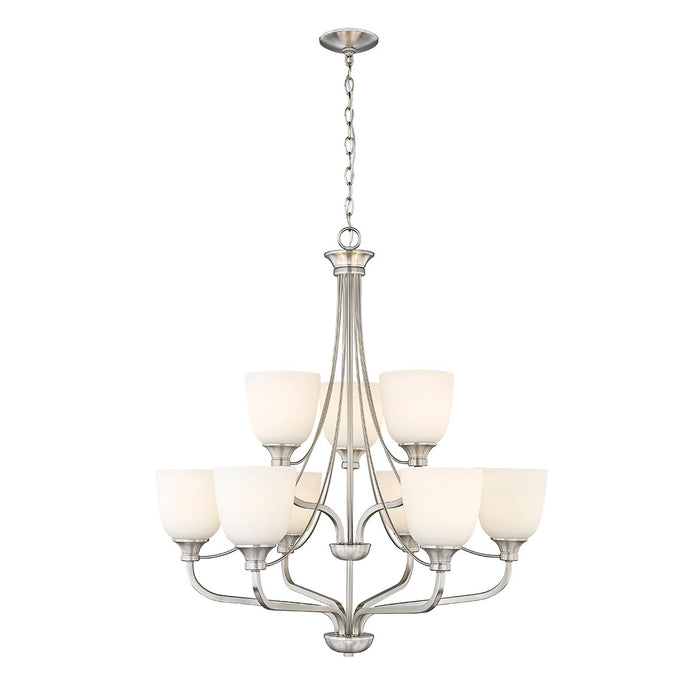 Millennium 492009-BN Nine Light Chandelier, Brushed Nickel