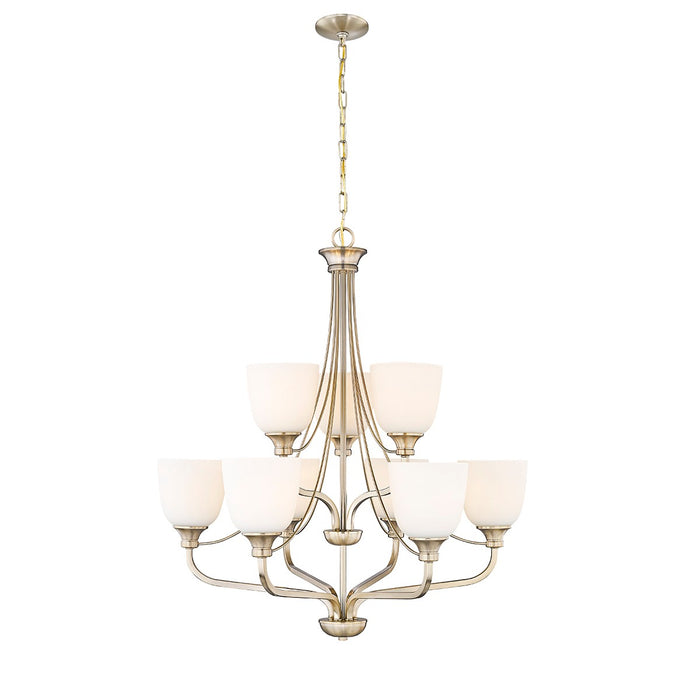 Millennium 492009-MG Nine Light Chandelier, Modern Gold