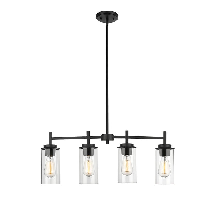 Millennium 495004-MB Four Light Chandelier, Matte Black