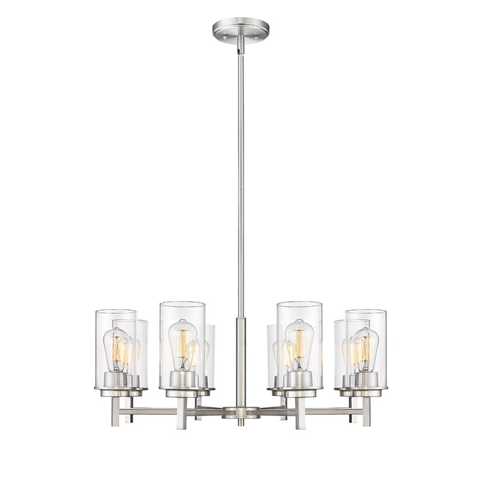 Millennium 495008-BN Eight Light Chandelier, Brushed Nickel